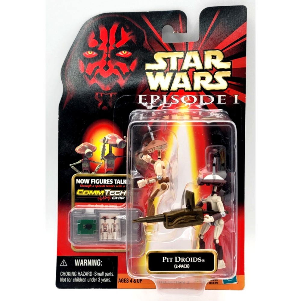 1998 Star Wars Episode 1 Pit Droids 2-Pack Action Figure Hasbro CommTech NEW